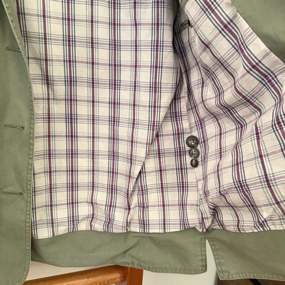 LL Bean Vintage Leather Collar Barn Jacket Olive Small Petite Cottagecore - Picture 10 of 10